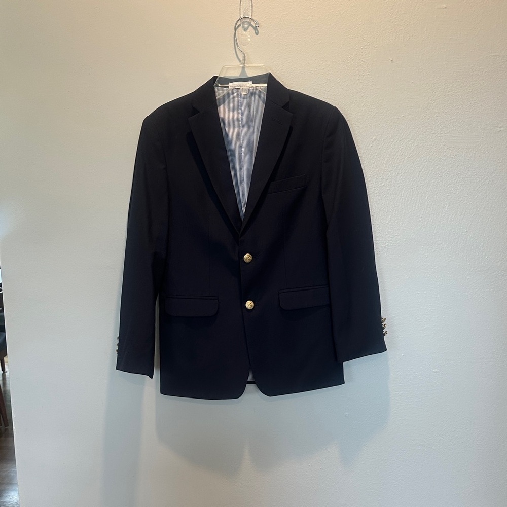 Izod Boys Navy Blazer with Gold Buttons